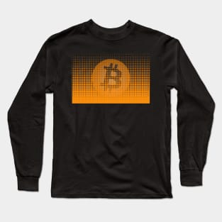 Bitcoin logo effect Long Sleeve T-Shirt